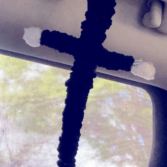 X3Upcycled cross art hanging mobile - Picture 2 of 7